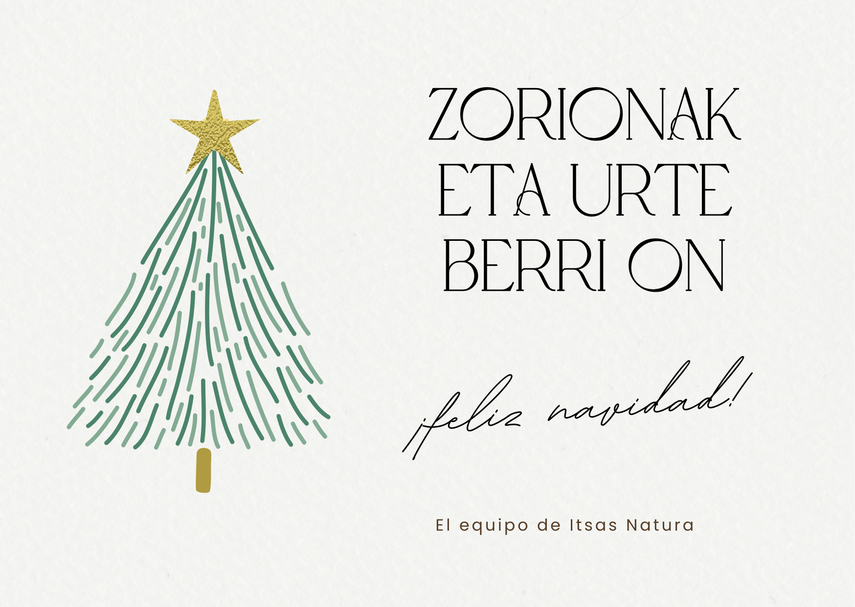 Itsas Natura te felicita la Navidad